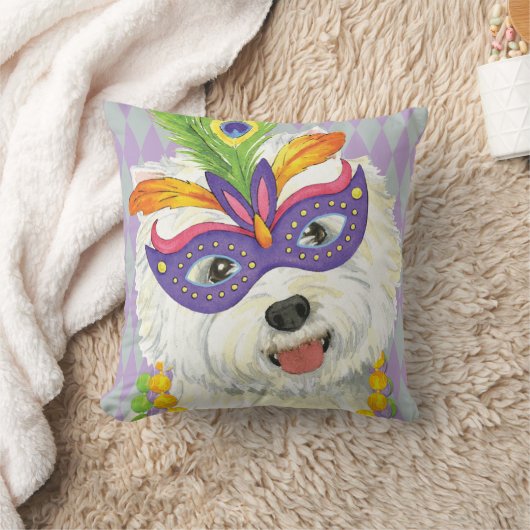 謝肉祭Westie クッション (ブランケット)