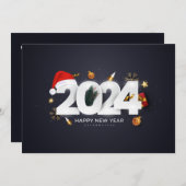 謹んで新年2024のご挨拶を申し上げます 招待状 (正面/裏面)