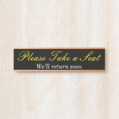 謹エレガントんで坐れ サインプレート (正面)