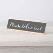 謹エレガントんで坐れ デスクネームプレート (正面)