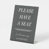 謹エレガントんで坐れ 台座サイン (正面)