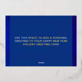 謹賀新年 オリジナル テキスト ホイル ホリデー カード (裏面)