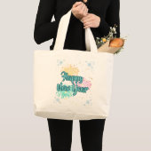 謹賀新年 タイポグラフィ 慶祝 ラージトートバッグ (正面(商品))