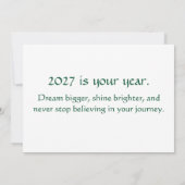 謹賀新年 2027 慶祝 カード (裏面)