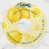 識別子 レモン ブライダルシャワー ワイングラスタグ (正面)