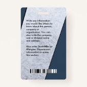 識別IDカード従業員フォトロゴのカスタム バッジ (裏面)