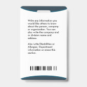 識別IDカード従業員フォトロゴのカスタム バッジ (裏面)