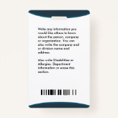 識別IDカード従業員フォトロゴのカスタム バッジ (裏面)