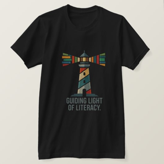 識字の灯台Tシャツ | Lib Tシャツ (デザイン正面)