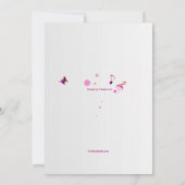 譜面台のピンクの招待状 招待状 (裏面)