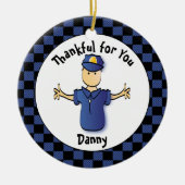 警おもしろい察ギフト – 警誇りを持った察官ありがとう セラミックオーナメント (正面)