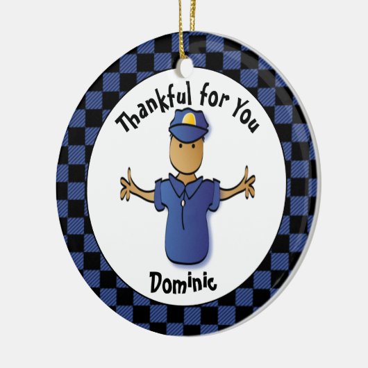 警おもしろい察ギフト – 警誇りを持った察官ありがとう セラミックオーナメント (左)