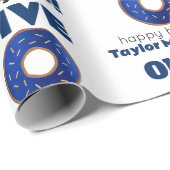 警おもしろい察ドーナツ50誕生日 ラッピングペーパー (ロールコーナー)