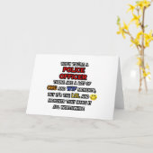 警おもしろい察官……OMG WTFロール カード (黄色い花)