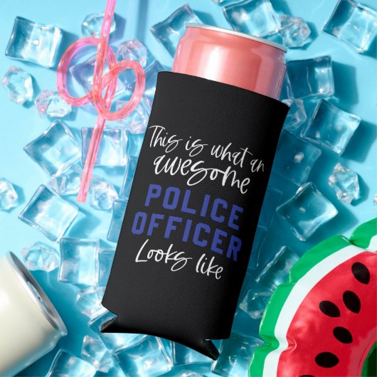 警おもしろい察素晴らし官広場 スリム缶クーラー (インサイチュ 夏)