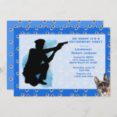 警おもしろい察Oh銃弾の穴を撃つ引退 招待状 (正面/裏面)