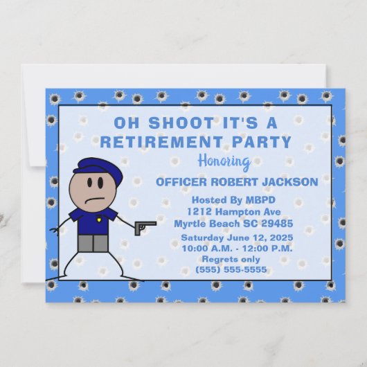 警おもしろい察Oh Shoot Retiment 招待状 (正面)