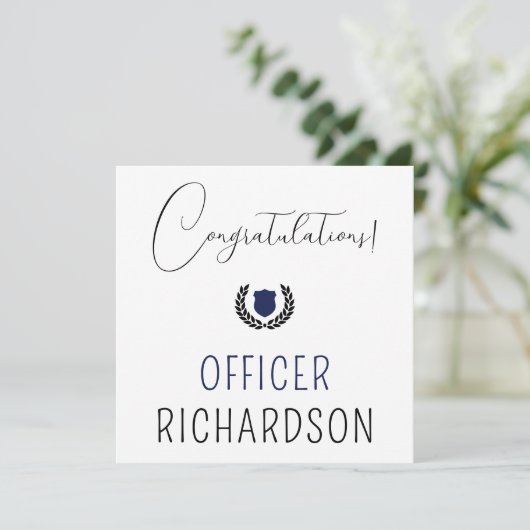 警カスタム務士官警察学校の卒業 カード (スタンド正面)