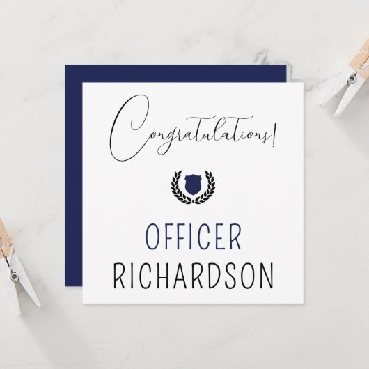 警カスタム務士官警察学校の卒業 カード (正面/裏面インサイチュ)