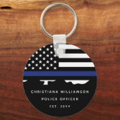 警カスタム務士官警察学校の卒業 キーホルダー (正面)