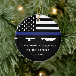 警カスタム務士官警察学校の卒業 セラミックオーナメント