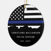 警カスタム務士官警察学校の卒業 セラミックオーナメント (左)