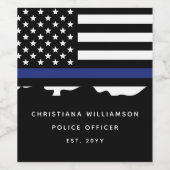 警カスタム務士官警察学校の卒業 ワインラベル (シングルラベル)