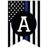 警カスタム務官の細いブルーライン退職金 バンティングフラッグ (第2の旗)