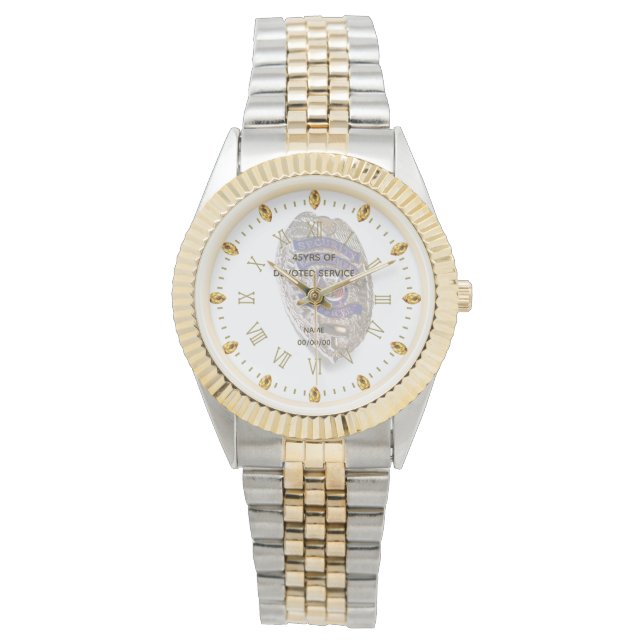 警カスタム察の引退警備員 腕時計 (正面)