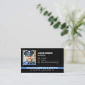 警カスタム察シンブルーライン写真 名刺 (スタンド正面)