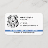 警カスタム察ロゴ薄い青い線 名刺 (正面)