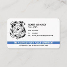 警カスタム察ロゴ薄い青い線