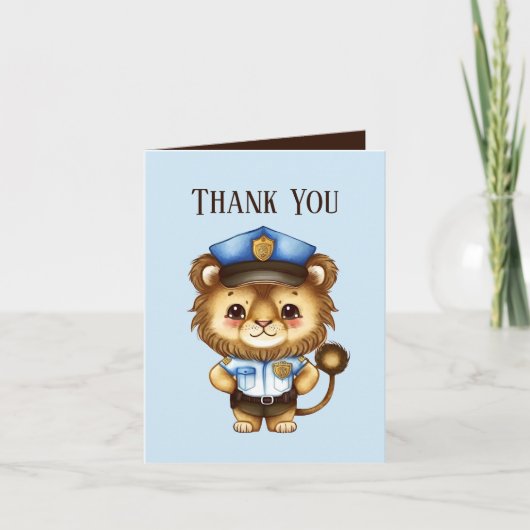 警クール察ありがとう追加文字 サンキューカード (正面)