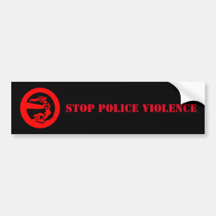 警ストップ察の暴力 バンパーステッカー
