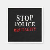 警ストップ察の残虐行為の正義の警察の暴力ギフト スタンダードカクテルナプキン (正面)