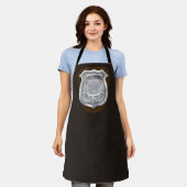 警パーソナライズされた務官の保安官警官の名前バッジ エプロン (着用した状態)