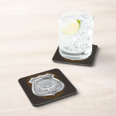 警パーソナライズされた務官の保安官警官の名前バッジ コースター (右側)