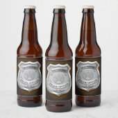 警パーソナライズされた務官の保安官警官の名前バッジ ビールラベル (ボトル)