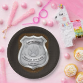 警パーソナライズされた務官の保安官警官の名前バッジ ペーパープレート (パーティー)