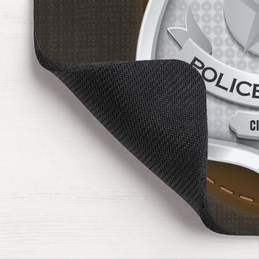 警パーソナライズされた務官の保安官警官の名前バッジ マウスパッド (コーナー)