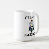 警パーソナライズされた察オートバイ警官 コーヒーマグカップ (正面右)