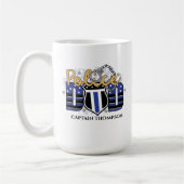 警パーソナライズされた察バッジ コーヒーマグカップ (左)