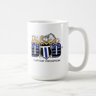 警パーソナライズされた察バッジ コーヒーマグカップ