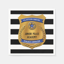 警パーソナライズされた察パーティーナプキン スタンダードカクテルナプキン