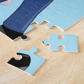 警パーソナライズされた察官とパトロール車の子供 ジグソーパズル (側面)