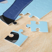 警パーソナライズされた察官とパトロール車の子供 ジグソーパズル (側面)