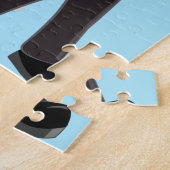 警パーソナライズされた察官とパトロール車の子供 ジグソーパズル (側面)