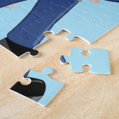 警パーソナライズされた察官とパトロール車キッズJ ジグソーパズル (側面)