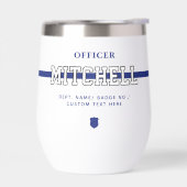 警パーソナライズされた察官の細いブルーライン (左面)