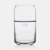 警パーソナライズされた察官の細いブルーライン ガラス缶 (裏面)